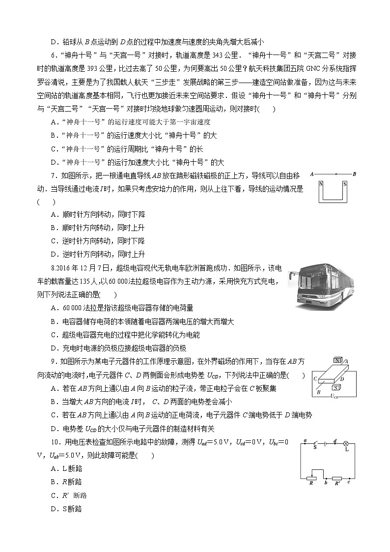 2020届浙江高考物理考前仿真模拟卷（十）（解析版）第2页