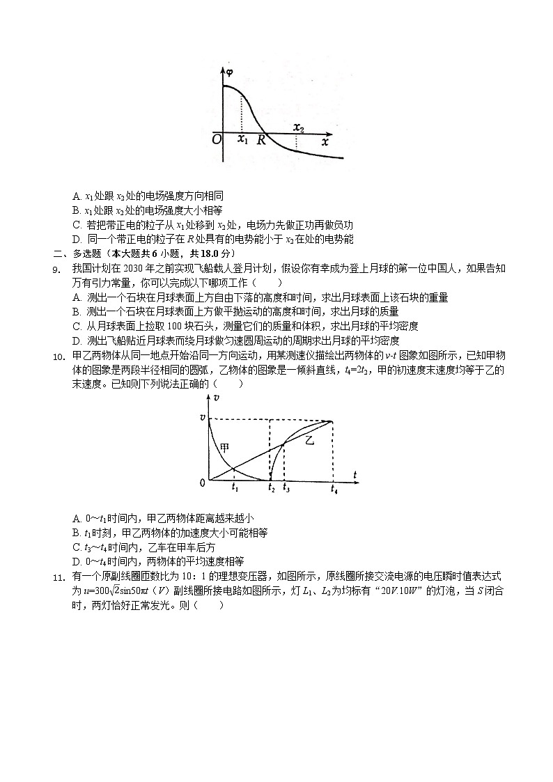 2020届河南省洛阳市高考物理一模试卷（解析版）03