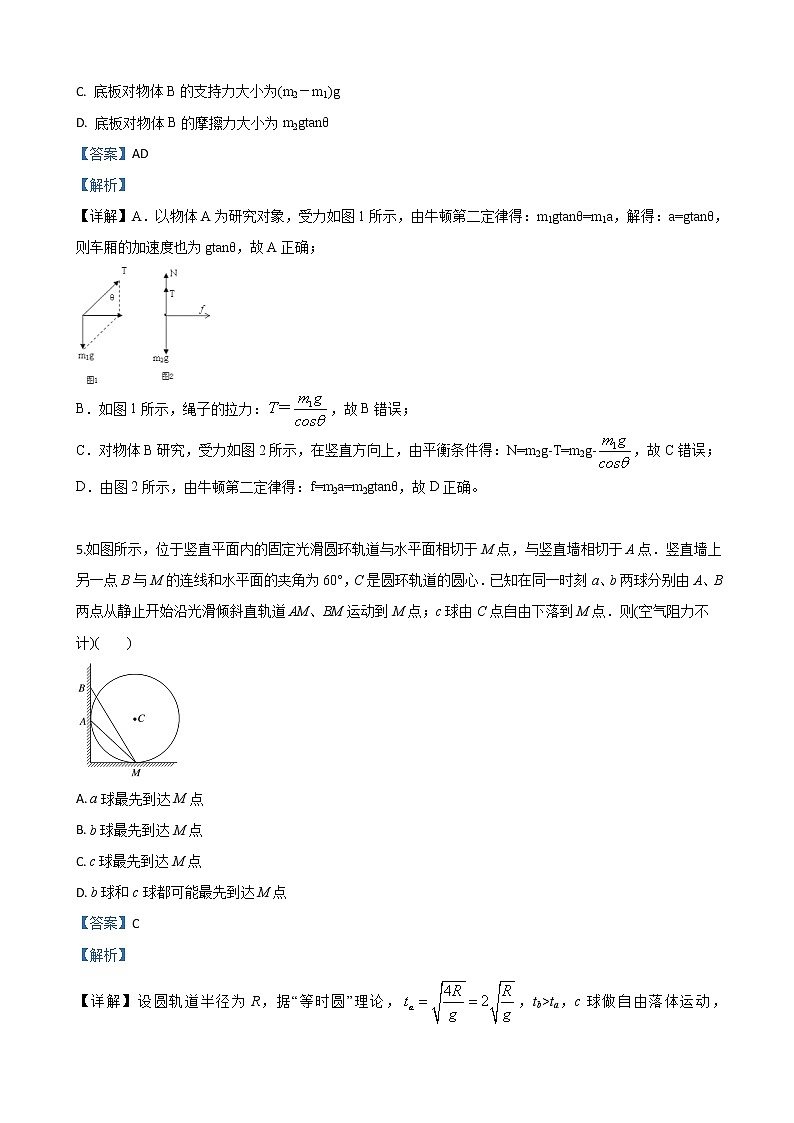 2020届宁夏石嘴山市第三中学高三上学期第一次适应性物理试卷（解析版）03