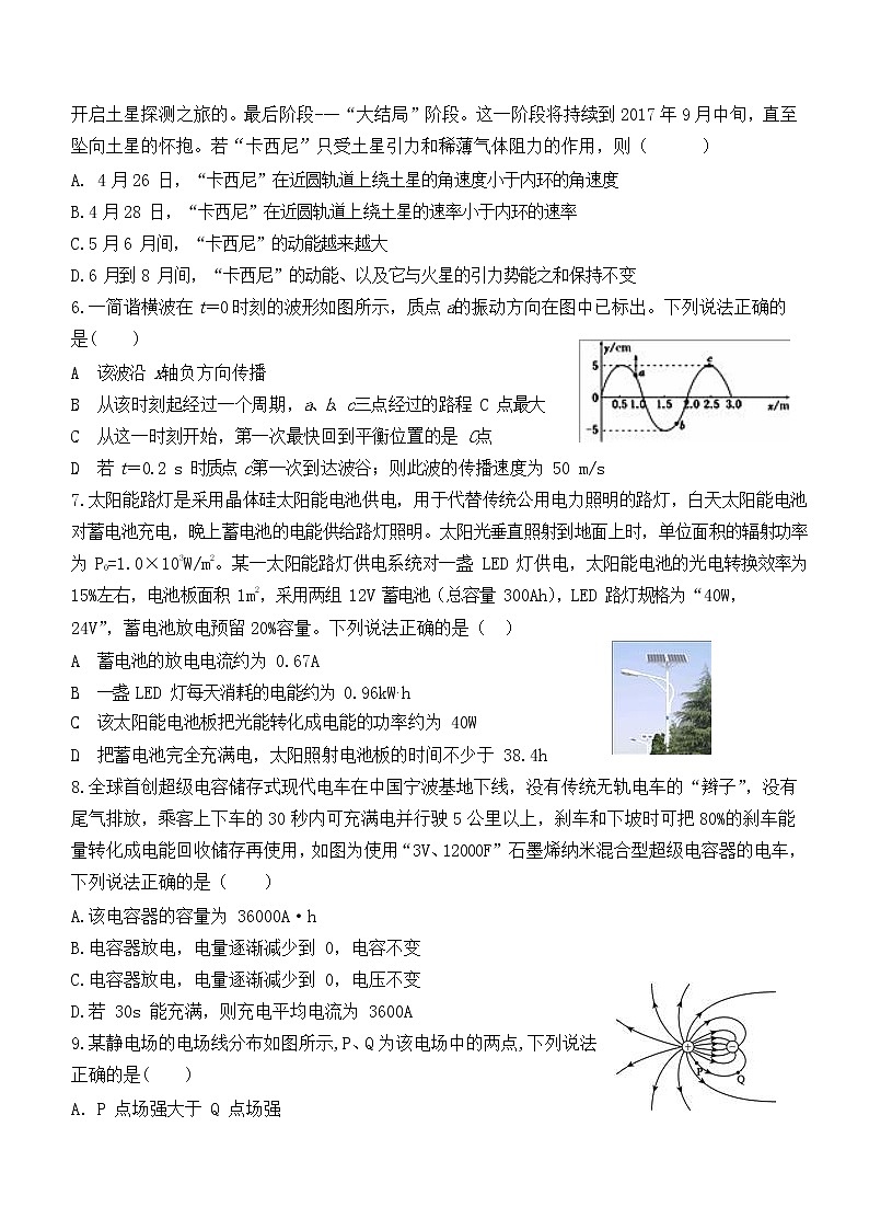 2020届山东省济南市历城第二中学高三调研考试物理试题第2页