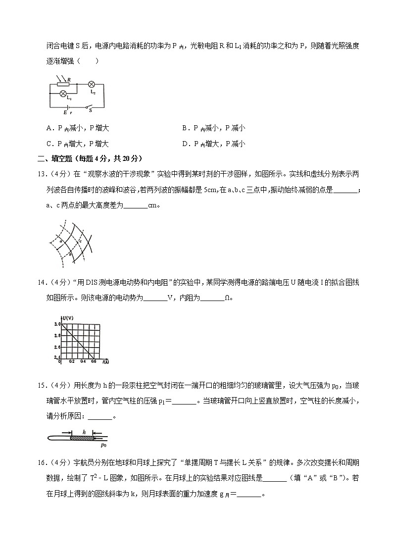 2020届上海市嘉定区高三高考一模物理试题（解析版）第3页