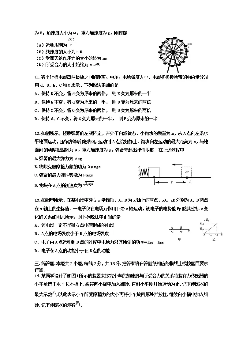 江苏省南通市启东市吕四中学2020届高三下学期第一次质量检测物理试题第3页