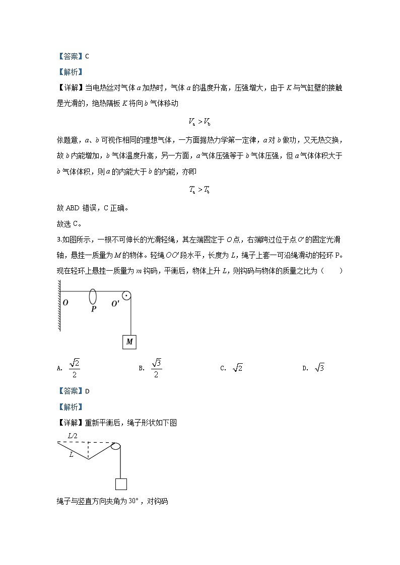 山东省泰安市2020届高三下学期第二轮复习质量检测物理试题第2页