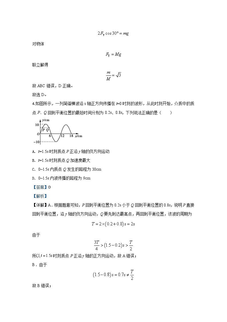 山东省泰安市2020届高三下学期第二轮复习质量检测物理试题第3页