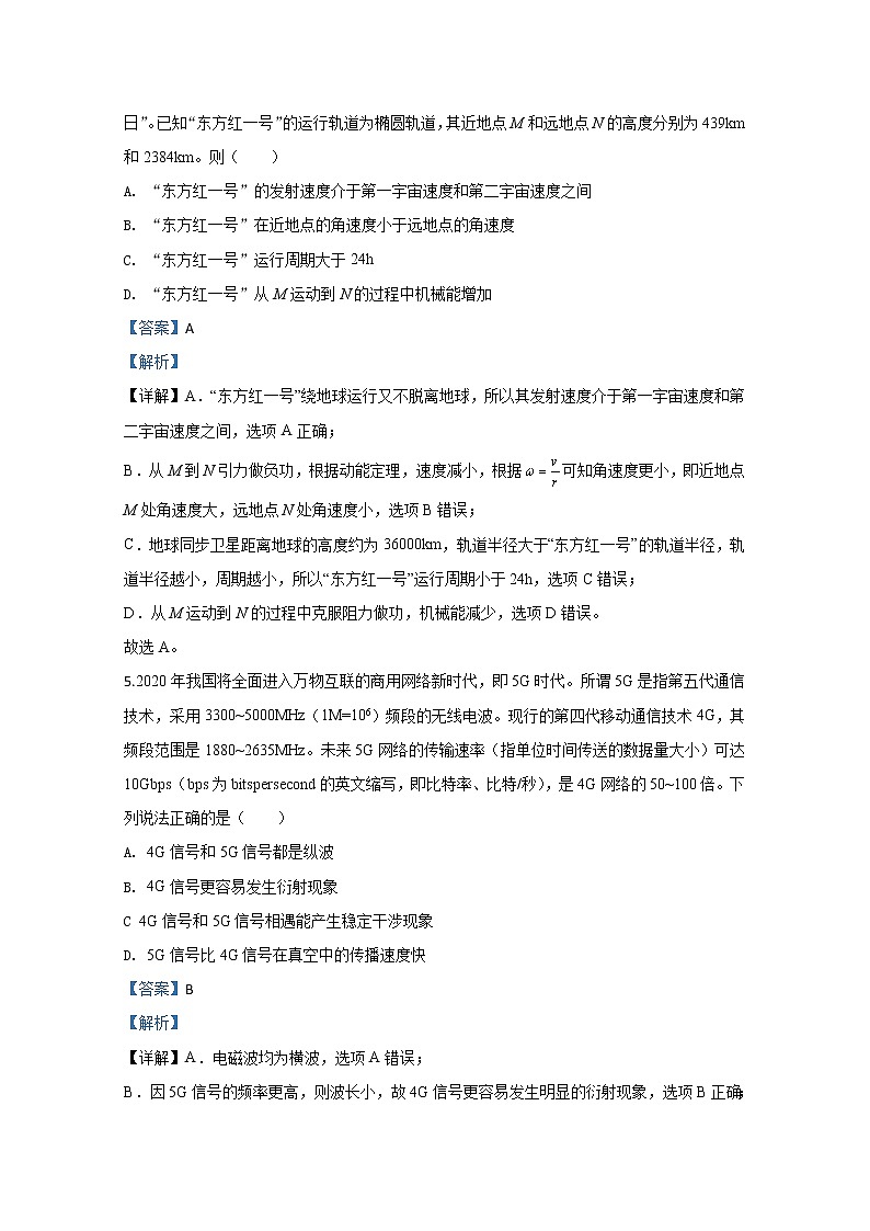 山东省威海市文登区2020届高三下学期一轮总复习物理试题03