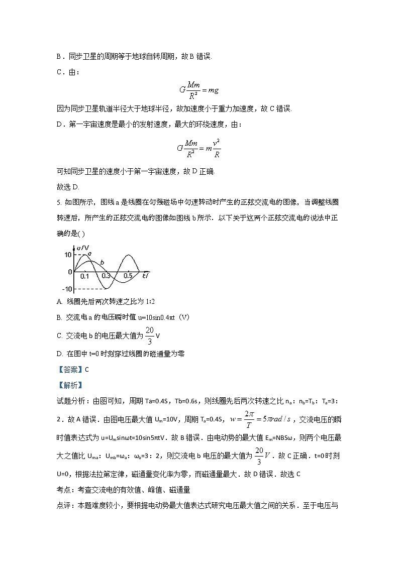 2020年天津市学业水平等级考适应性测试一模物理试题第3页