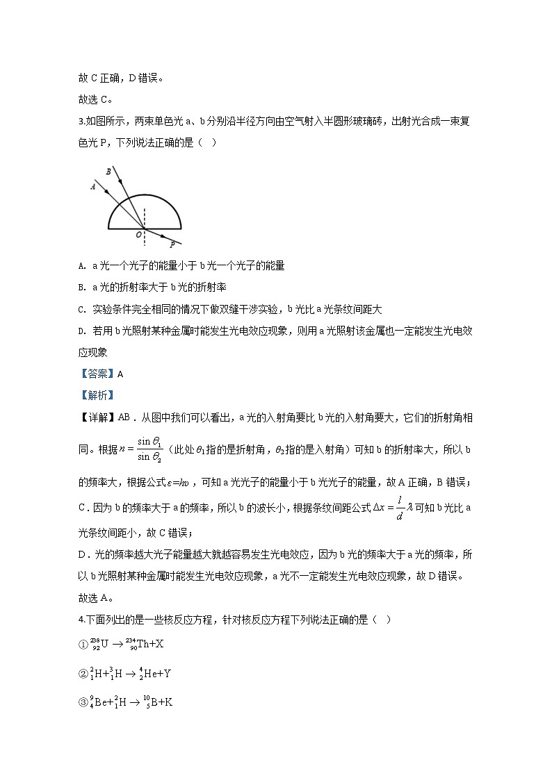 北京市师达中学2020届高三一模预考物理试题第2页