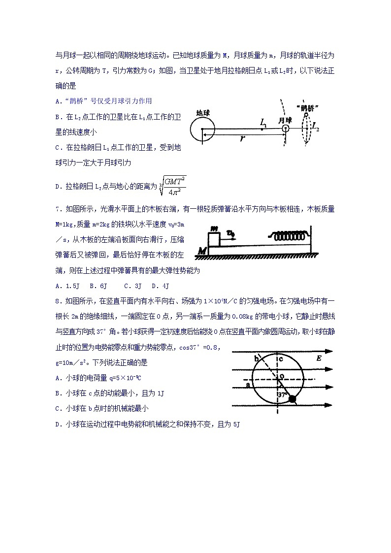 山东省实验中学2020届高三上学期诊断考试物理试题03