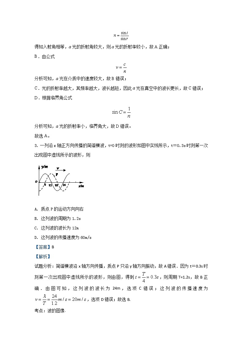 北京市大兴区2020届高三下学期一模物理试题02