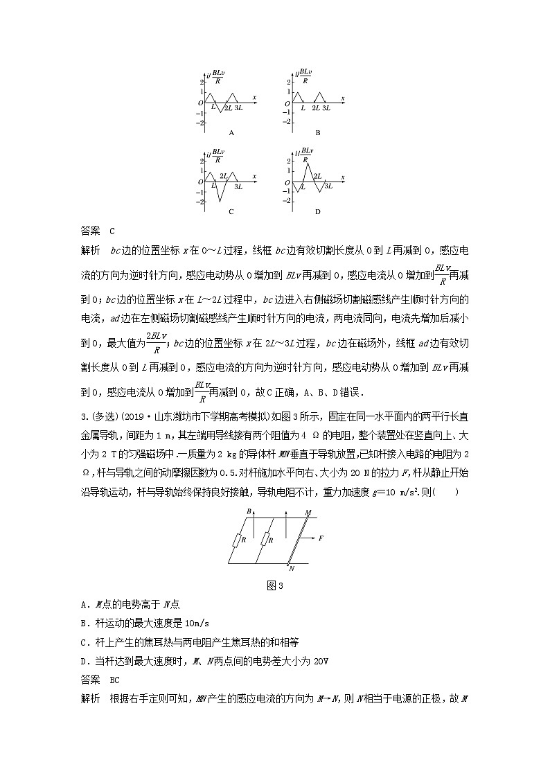 2021高考物理一轮复习第十章电磁感应高考热点强化训练16电磁感应规律的综合应用（含解析）新人教版02