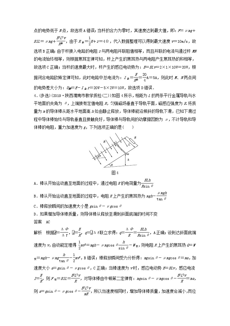 2021高考物理一轮复习第十章电磁感应高考热点强化训练16电磁感应规律的综合应用（含解析）新人教版03