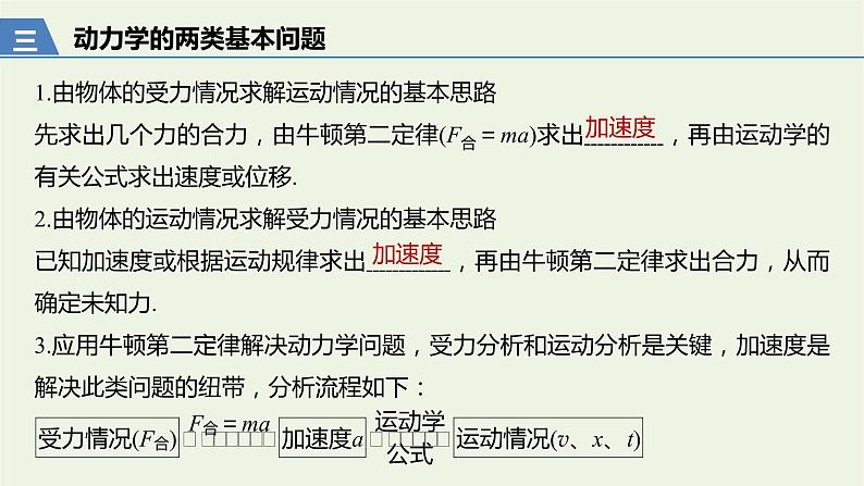 2021高考物理一轮复习第三章牛顿运动定律第2讲牛顿第二定律的基本应用课件新人教版08