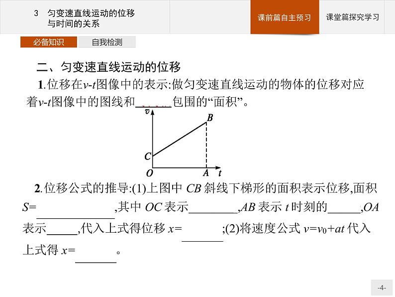 第二章　3　匀变速直线运动的位移与时间的关系PPT课件  高中_物理_新人教版04