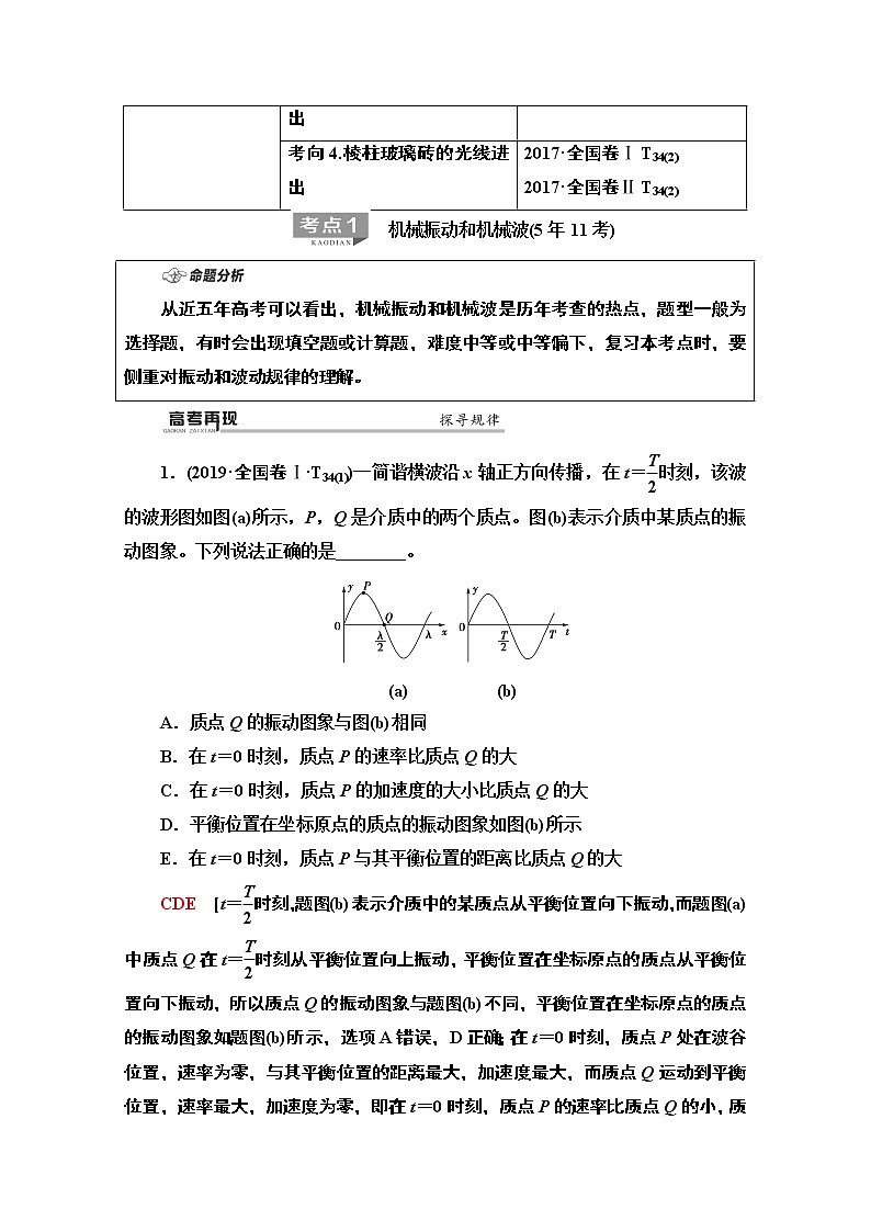 2020物理二轮教师用书：第1部分专题7第2讲振动和波动　光及光的本性02