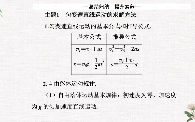 第二章 匀变速直线运动 章末复习提升 PPT课件03