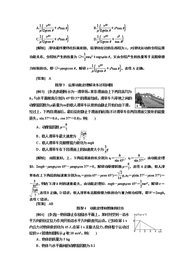 2019版高考物理通用版二轮复习讲义：第一部分第一板块第8讲技法专题——巧用“能量观点”解决力学选择题02