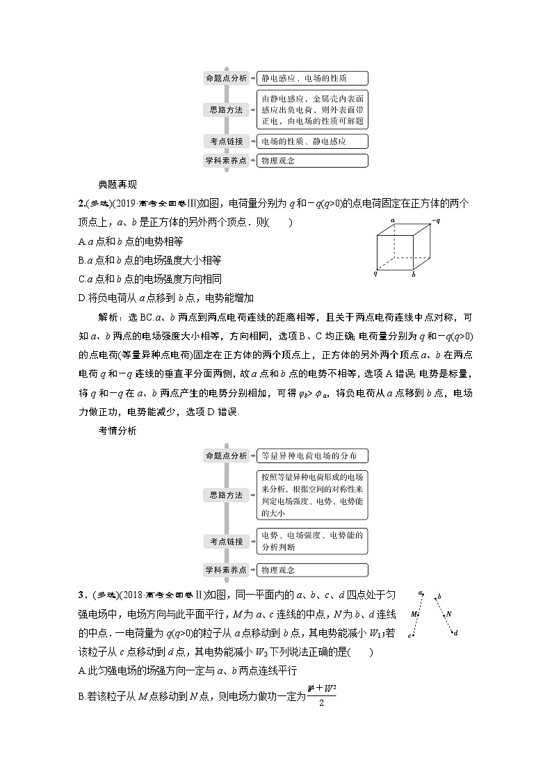 2020新课标高考物理二轮讲义：专题三第1讲　电场及带电粒子在电场中的运动02