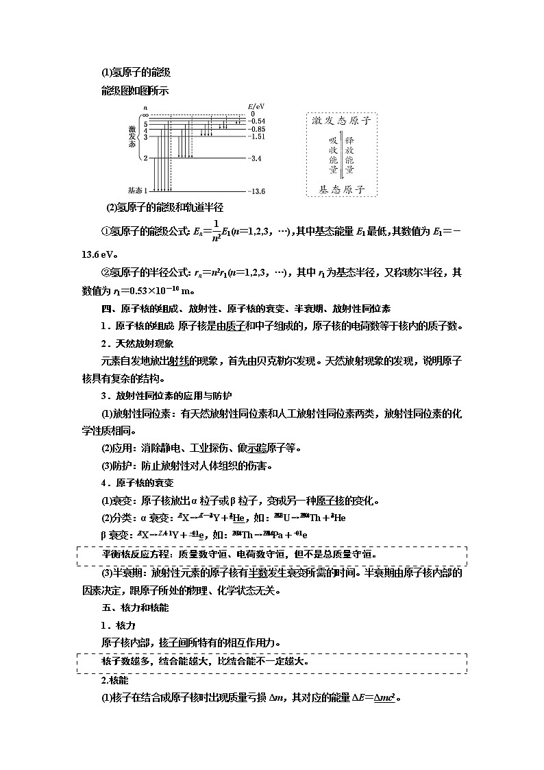 2020版高考一轮复习物理通用版讲义：第十二章第2节原子结构原子核第2页