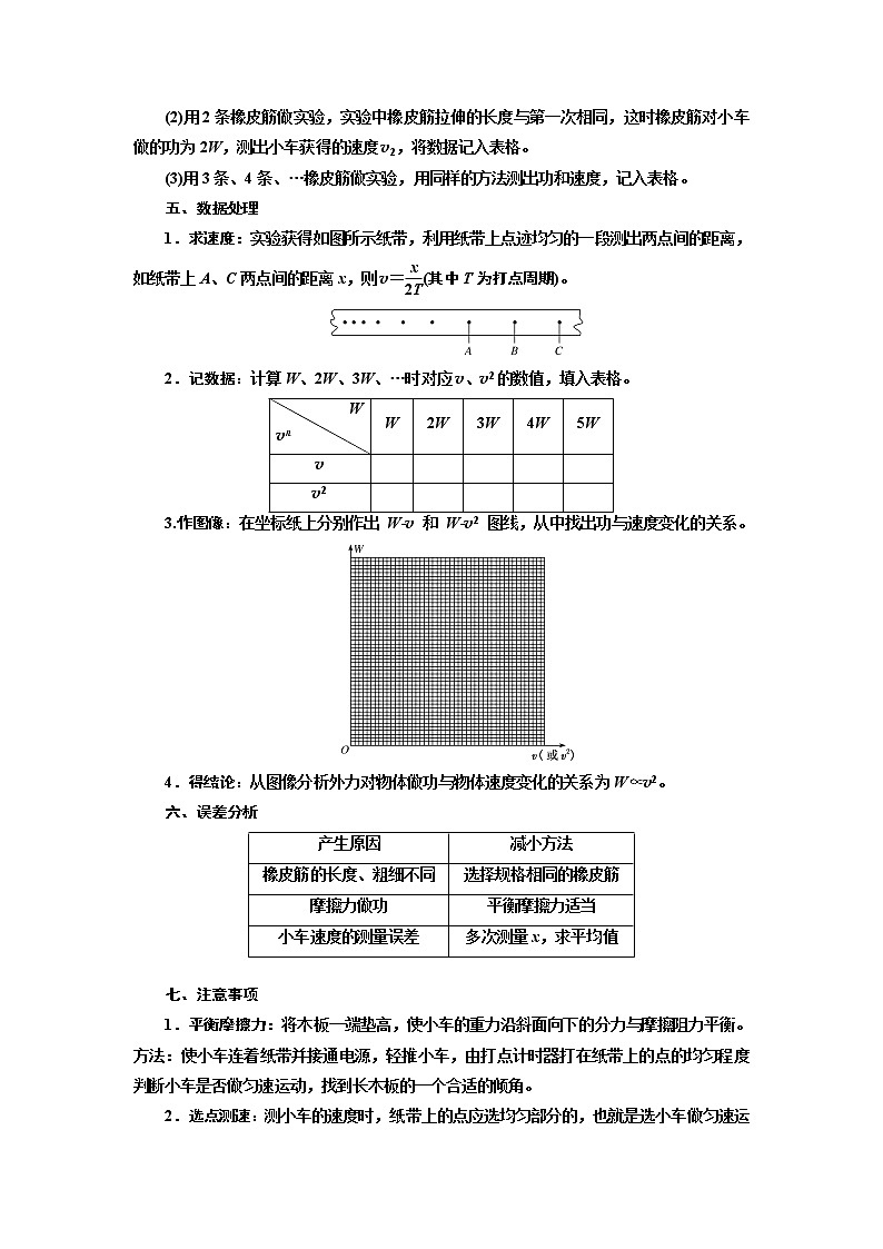 2020版高考一轮复习物理通用版讲义：第五章实验五探究动能定理02