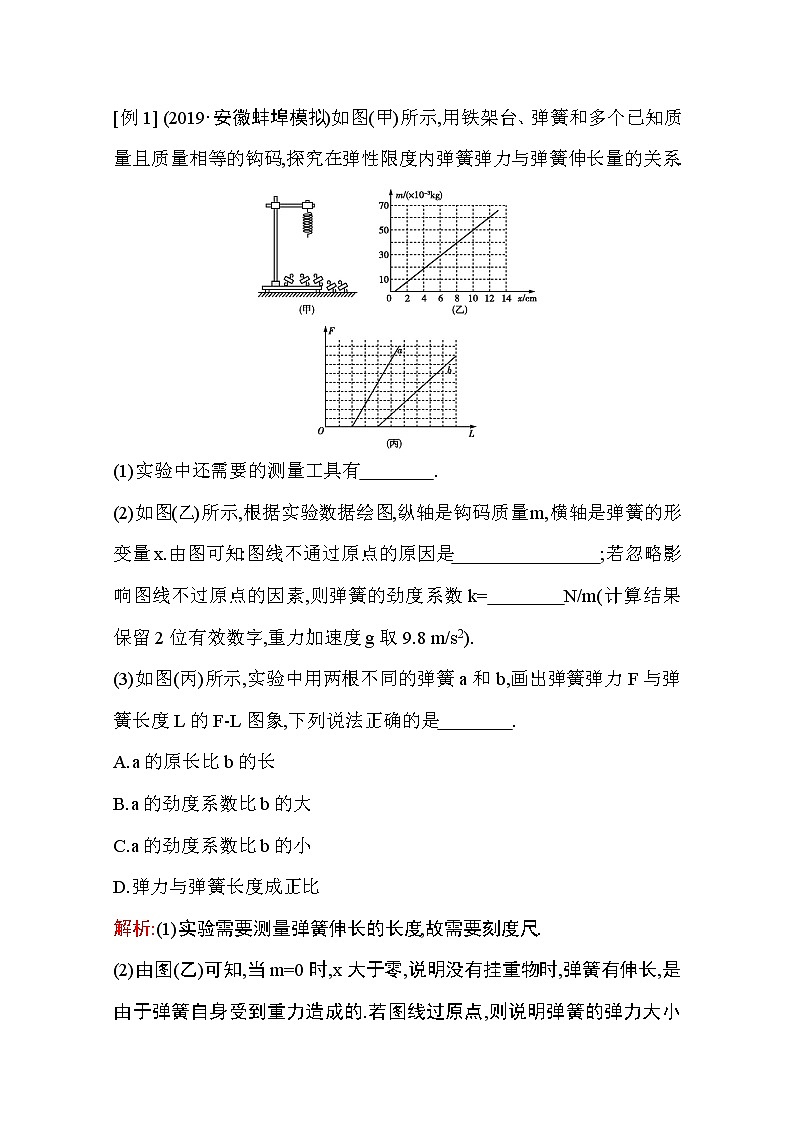 2021高考物理鲁科版一轮复习教师用书：第二章实验二　探究弹力和弹簧伸长的关系02
