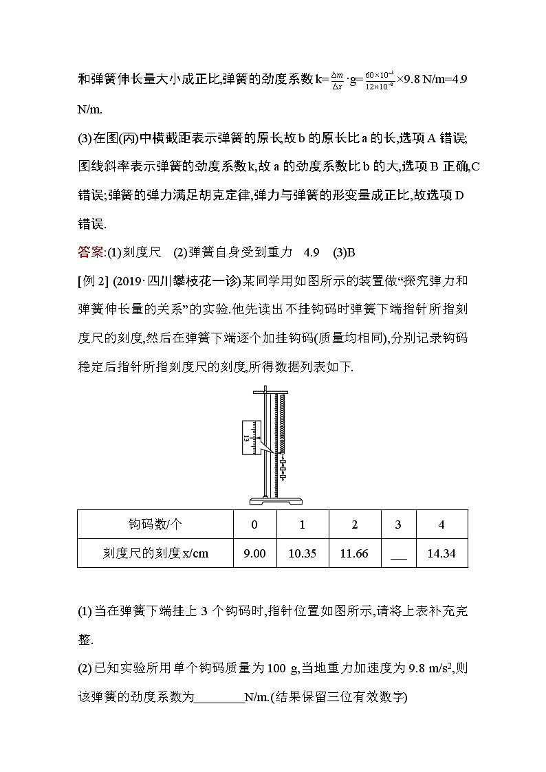2021高考物理鲁科版一轮复习教师用书：第二章实验二　探究弹力和弹簧伸长的关系03