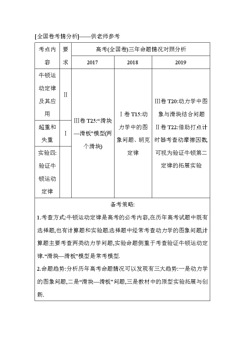 2021高考物理鲁科版一轮复习教师用书：第三章第1节　牛顿第一定律　牛顿第三定律02