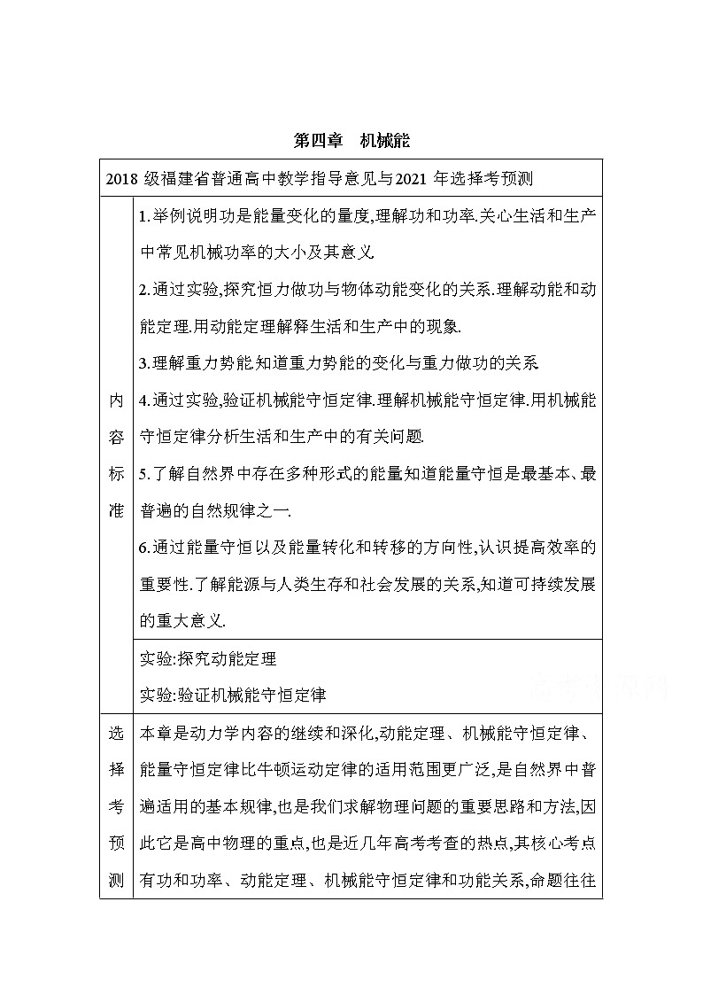 2021高考物理鲁科版一轮复习教师用书：第四章第1节　功　功率第1页