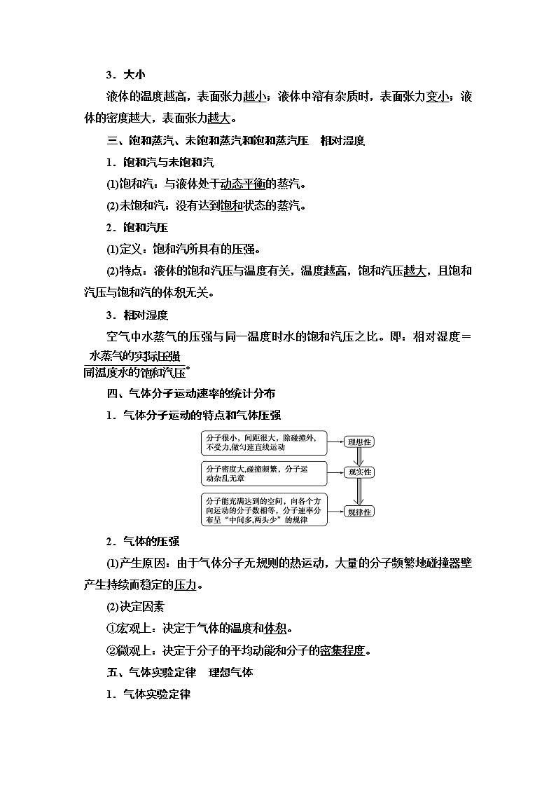 2021版江苏高考物理一轮复习讲义：第12章第2节　固体、液体和气体02