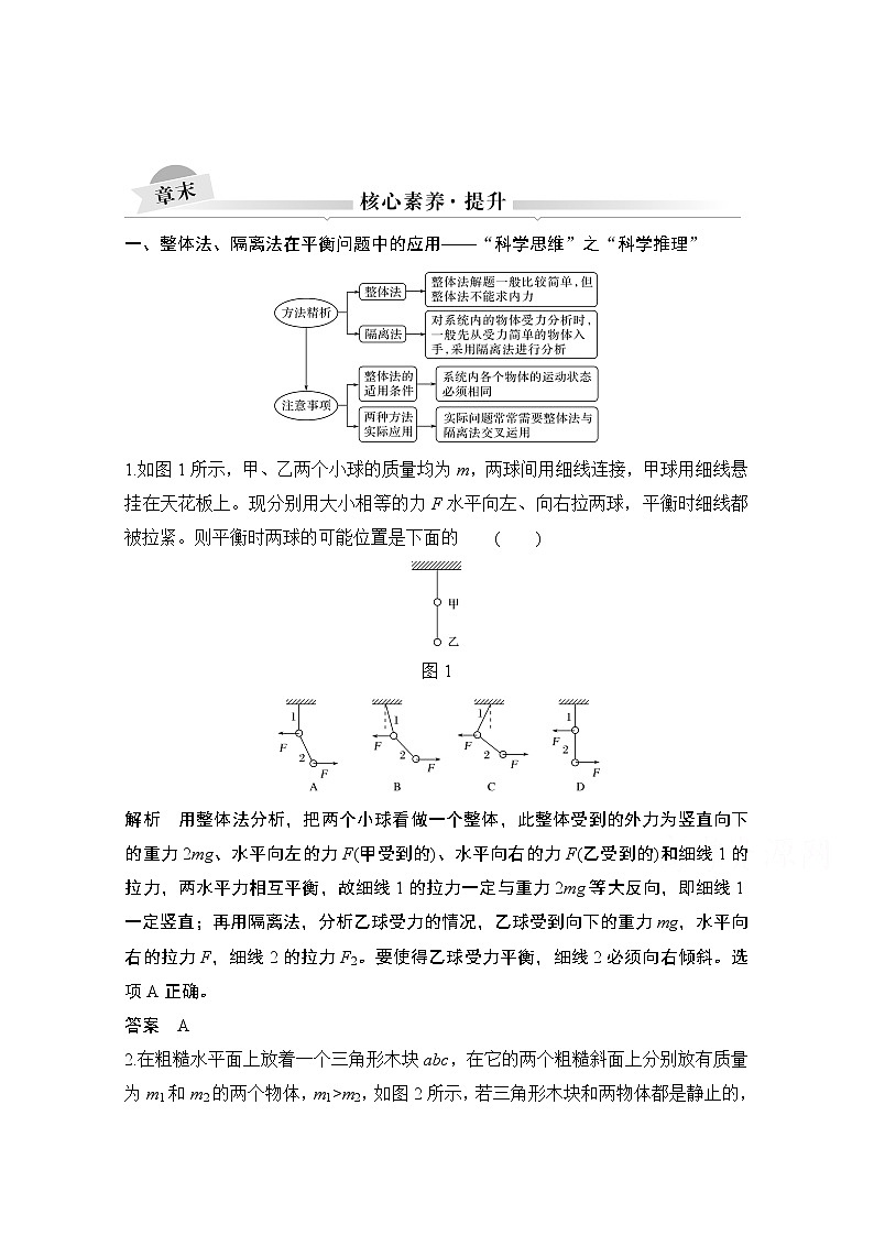 2021届高考物理沪科版一轮复习教学案：第二章核心素养提升01