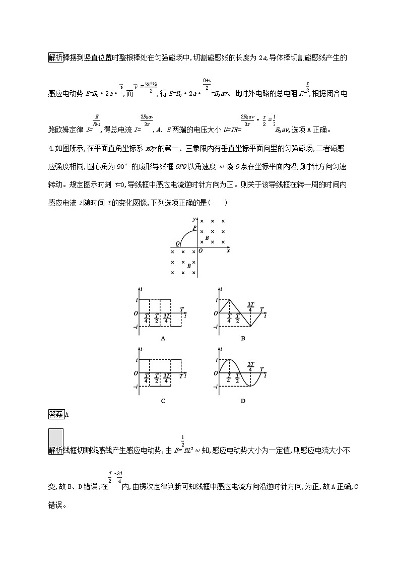 通用版2020版高考物理大一轮复习考点规范练33《电磁感应现象中的电路和图像问题》(含解析)03