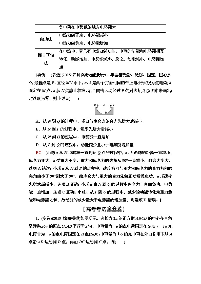 2020版新一线高考物理（人教版）一轮复习教学案：第7章第2节　电场能的性质第2页