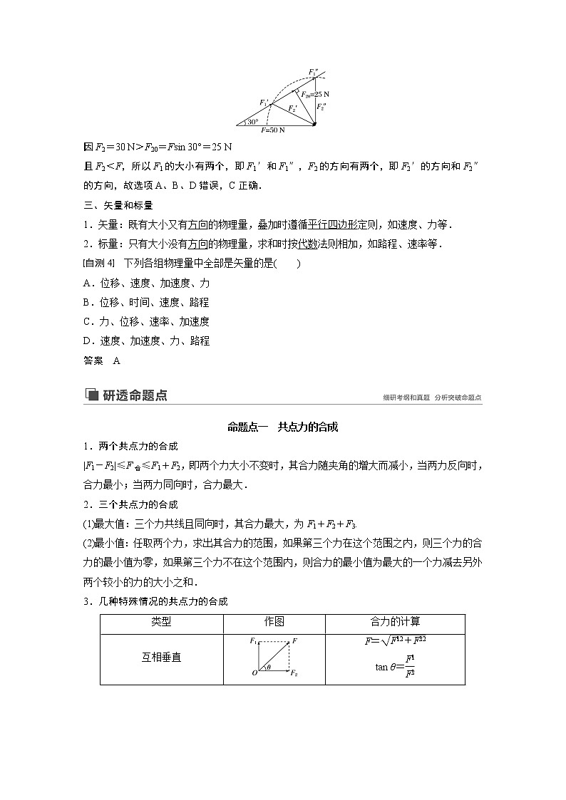 2020版物理新增分大一轮人教通用版讲义：第二章相互作用第2讲第3页