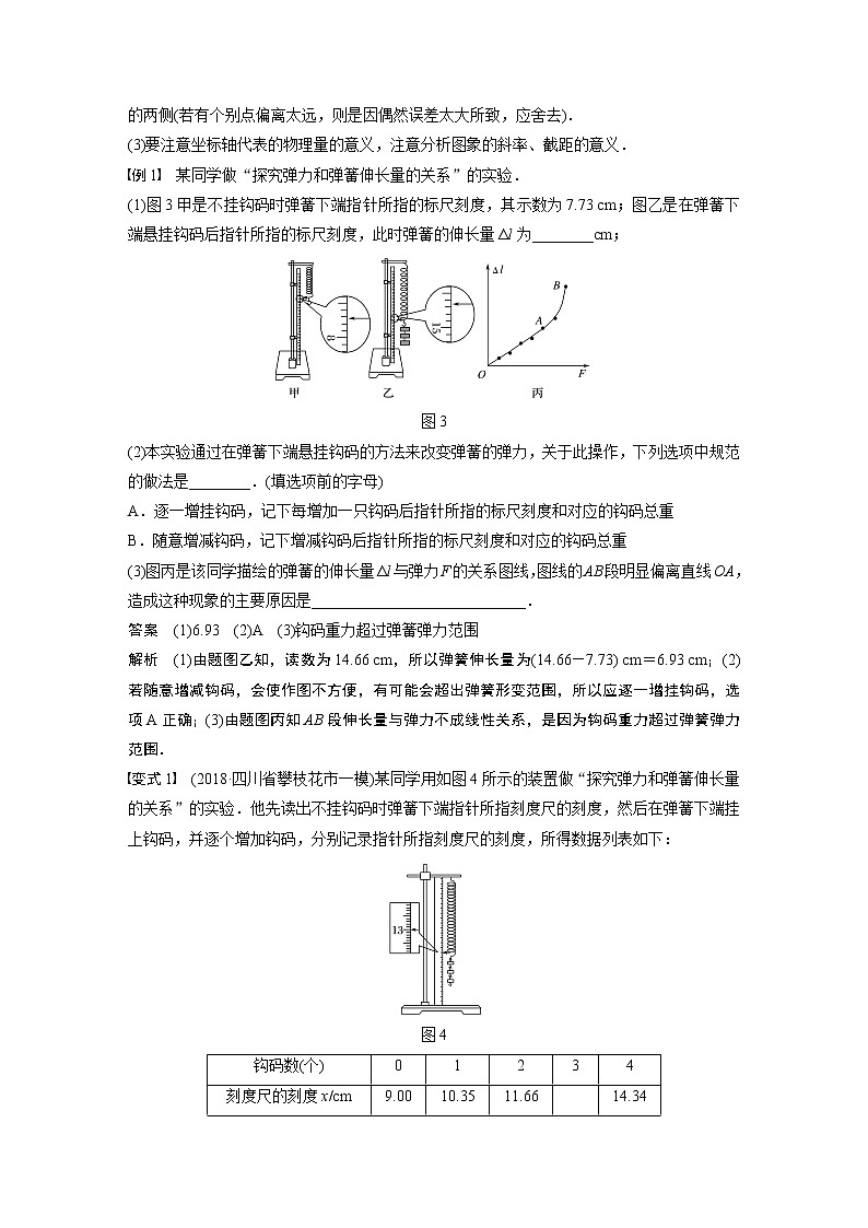 2020版物理新增分大一轮人教通用版讲义：第二章相互作用实验二第3页
