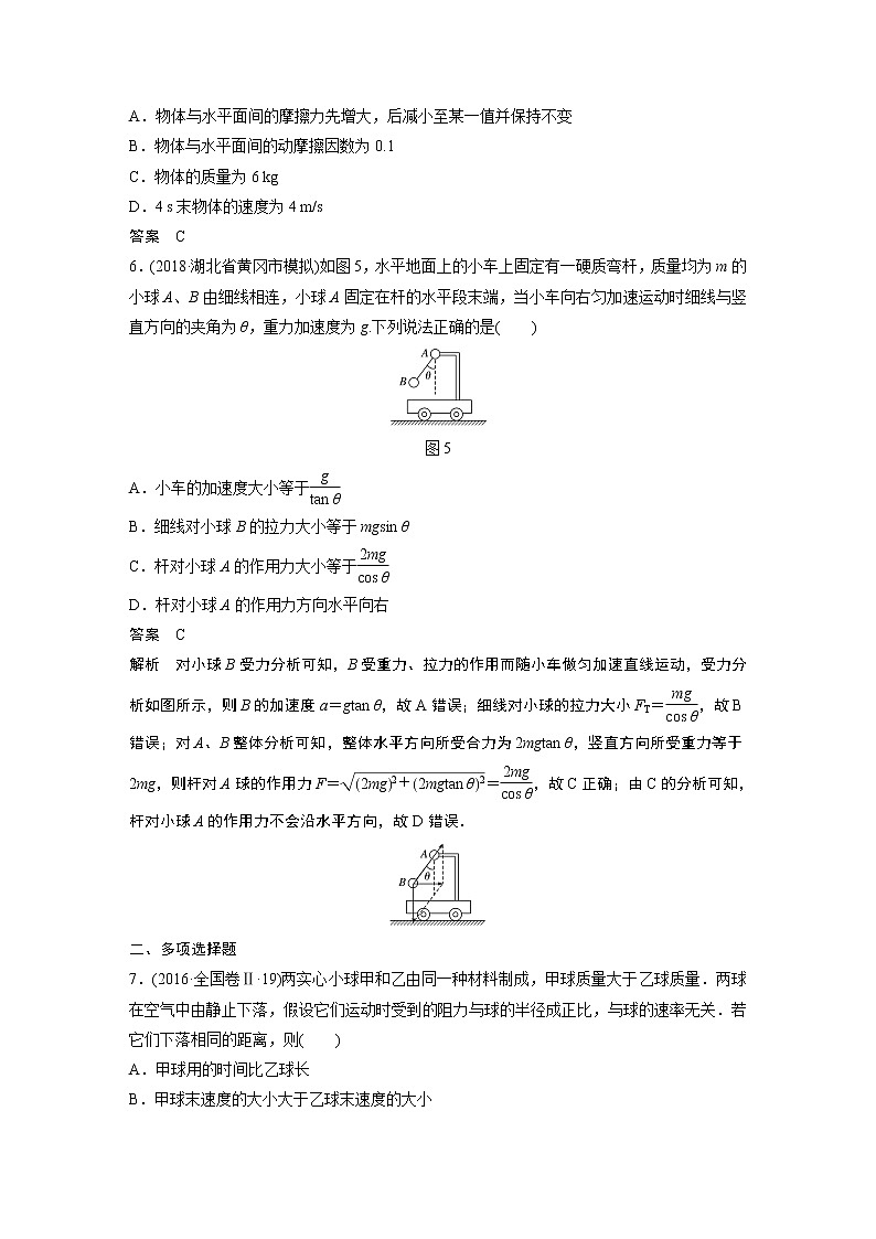 2020版物理新增分大一轮人教通用版讲义：第三章牛顿运动定律本章综合能力提升练第3页