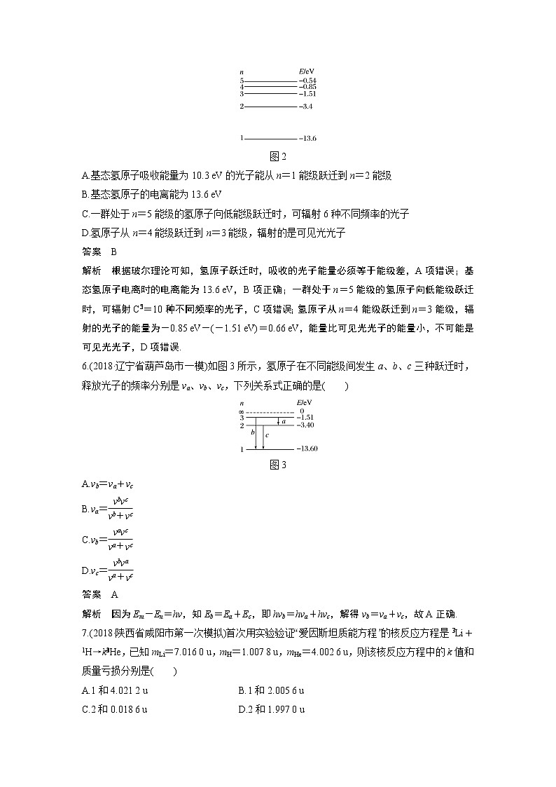 2020版物理新增分大一轮人教通用版讲义：第十二章近代物理初步本章综合能力提升练03