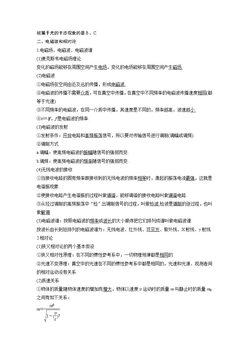 2020版物理新增分大一轮人教通用版讲义：第十四章机械振动与机械波光电磁波与相对论第4讲02