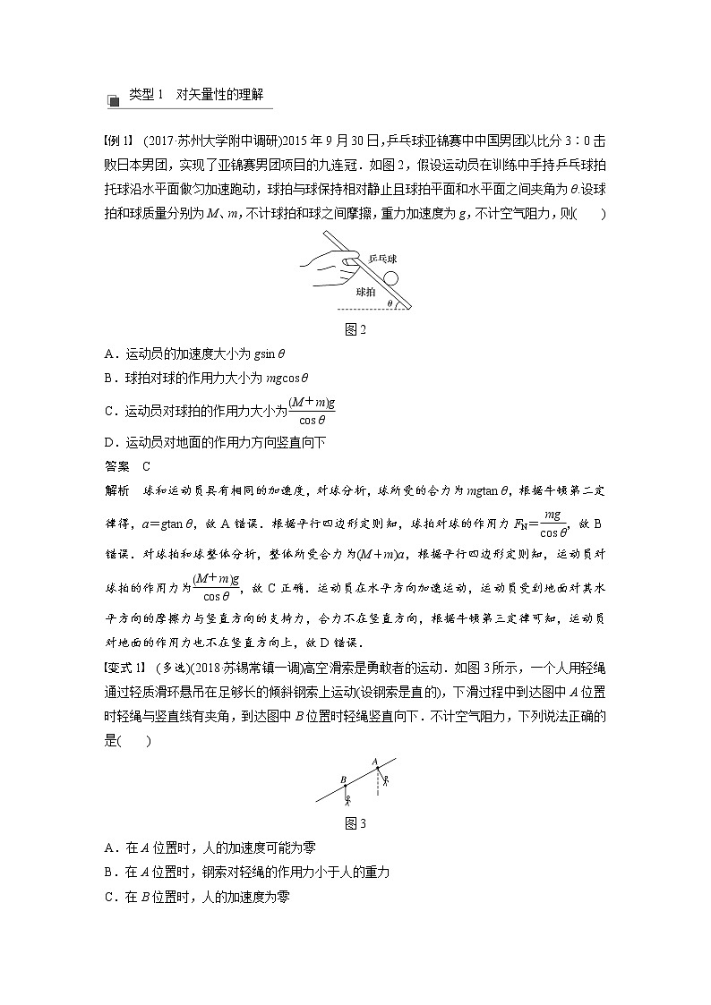 2020版物理新增分大一轮江苏专用版讲义：第三章牛顿运动定律第2讲第3页