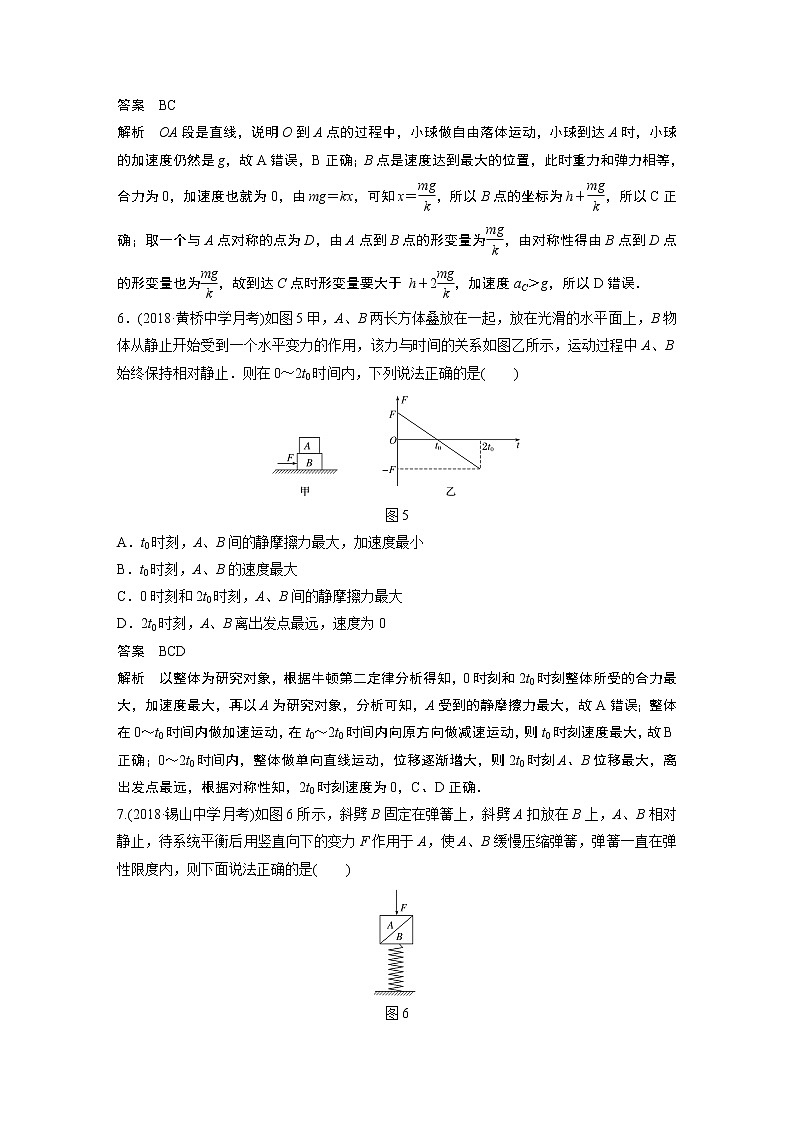 2020版物理新增分大一轮江苏专用版讲义：第三章牛顿运动定律本章综合能力提升练第3页