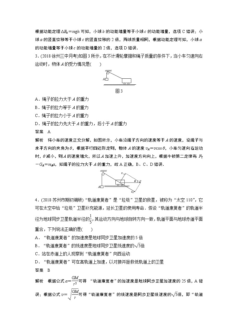 2020版物理新增分大一轮江苏专用版讲义：第四章曲线运动万有引力与航天本章综合能力提升练02