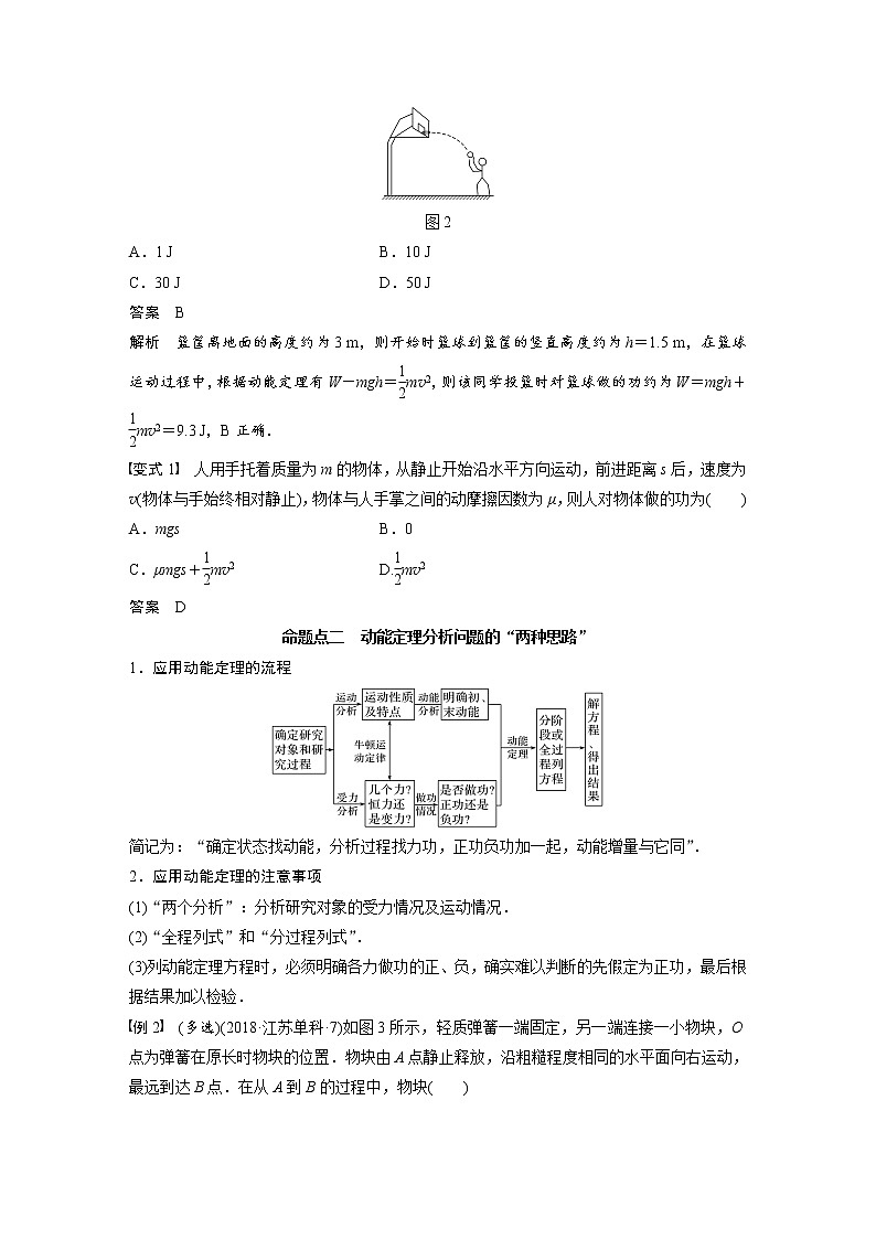 2020版物理新增分大一轮江苏专用版讲义：第五章机械能第2讲第3页
