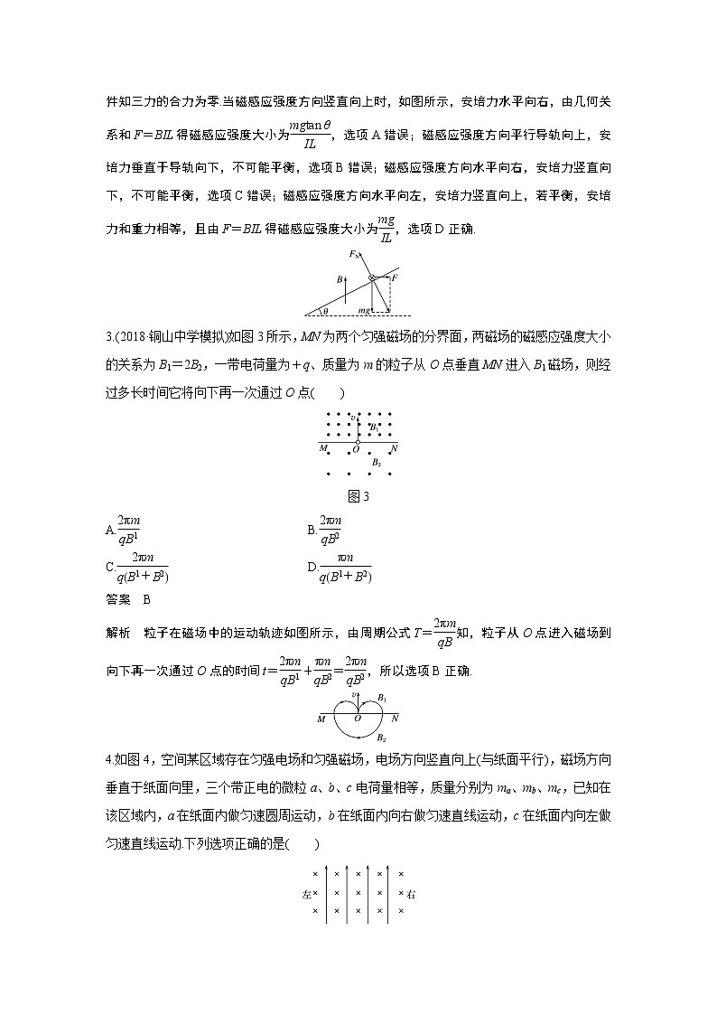 2020版物理新增分大一轮江苏专用版讲义：第八章磁场本章综合能力提升练02