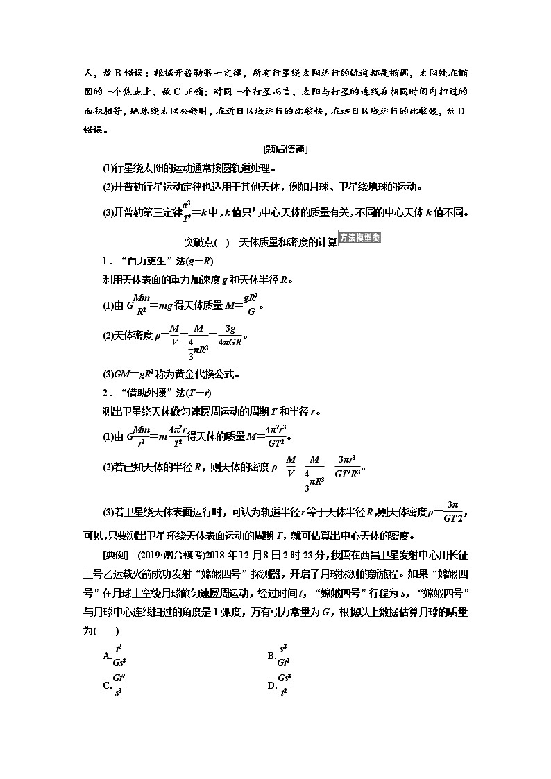 2020版高考物理新设计一轮复习江苏专版讲义：第四章第4节万有引力定律及其应用03