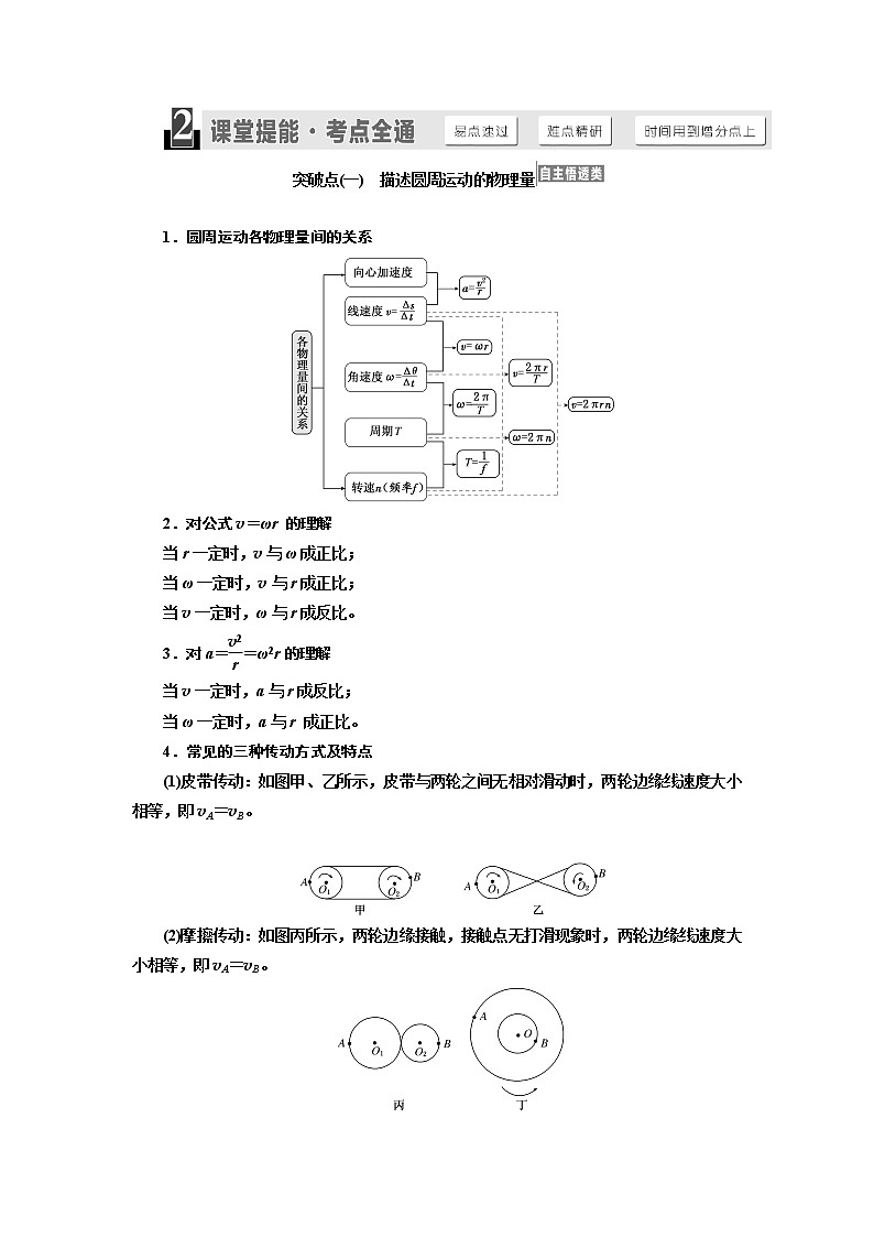 2020版高考物理新设计一轮复习江苏专版讲义：第四章第3节圆周运动第2页