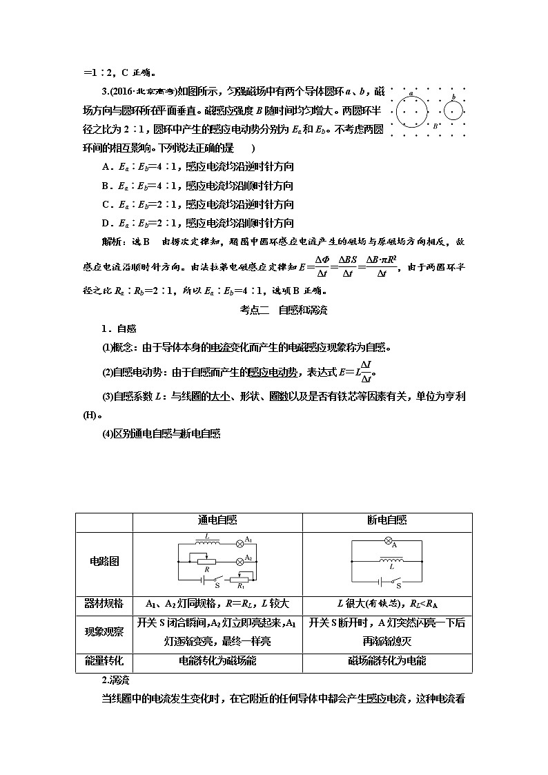 2020版高考物理新创新一轮复习通用版讲义：第十章第63课时　法拉第电磁感应定律（重点突破课）03