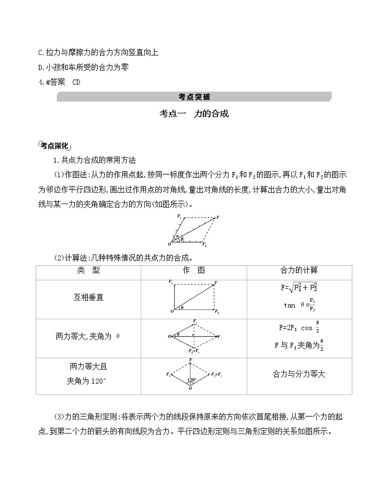2021版物理提能大一轮复习课标版文档：第二章　第2讲　力的合成与分解 学案03
