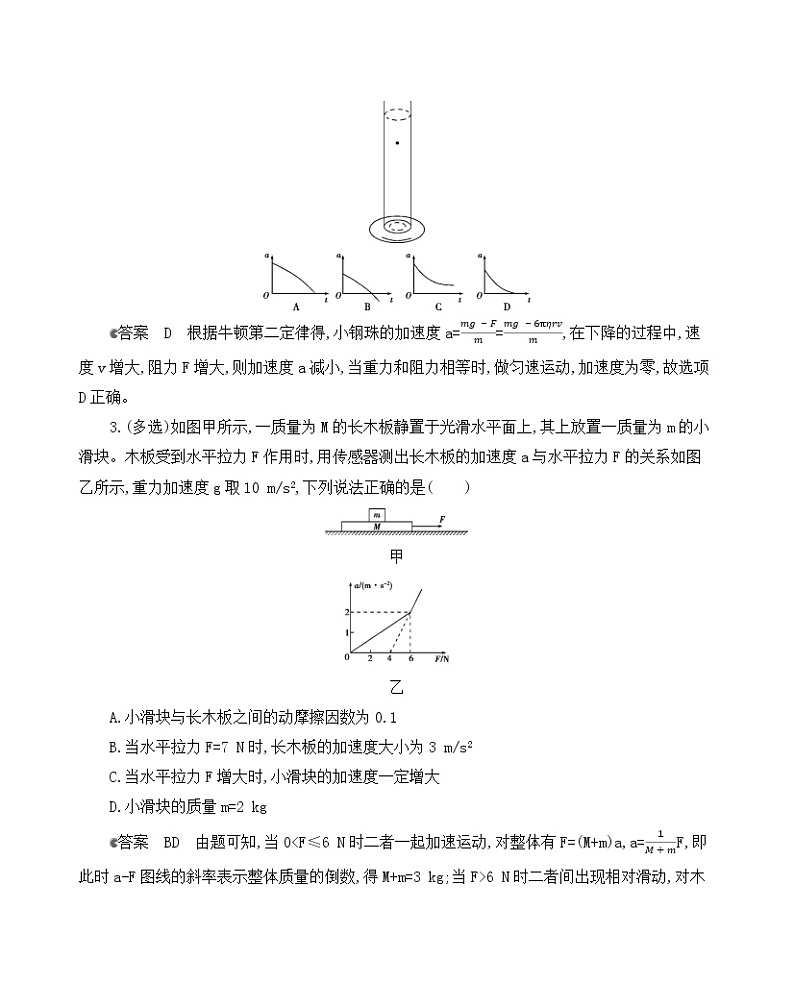 2021版物理提能大一轮复习课标版文档：第三章　专题2　动力学常见模型与图像03