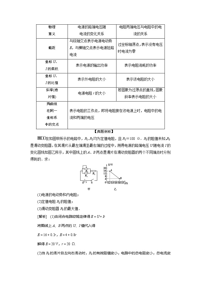 2021版高考物理（基础版）一轮复习学案：第八章　2第二节　闭合电路欧姆定律03