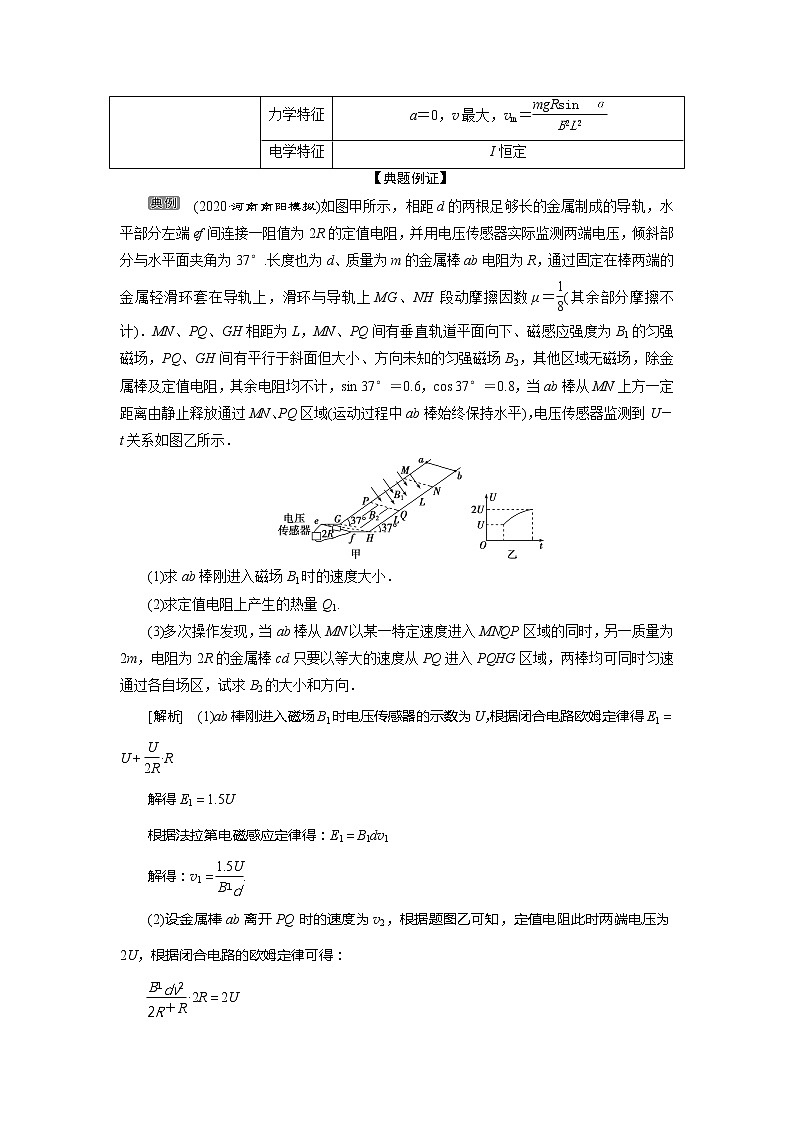 2021版高考物理（基础版）一轮复习学案：第十章　6高考培优讲座（十）　电磁感应中力学综合问题的求解02