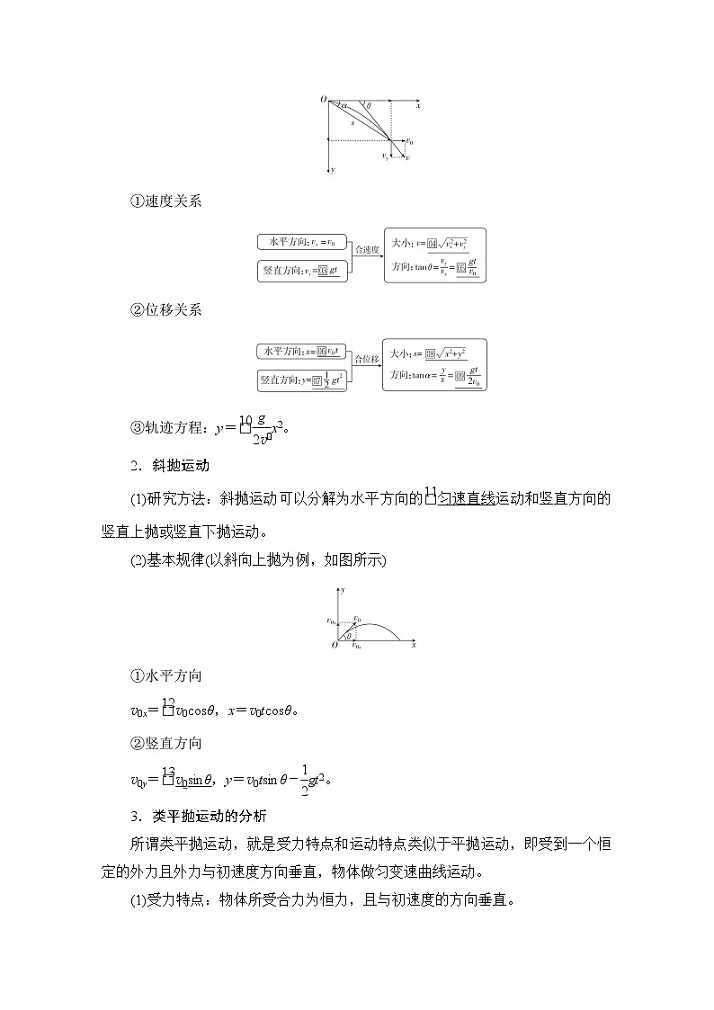 2021高三统考人教物理一轮（经典版）学案：第4章第2讲　平抛运动的规律及应用02