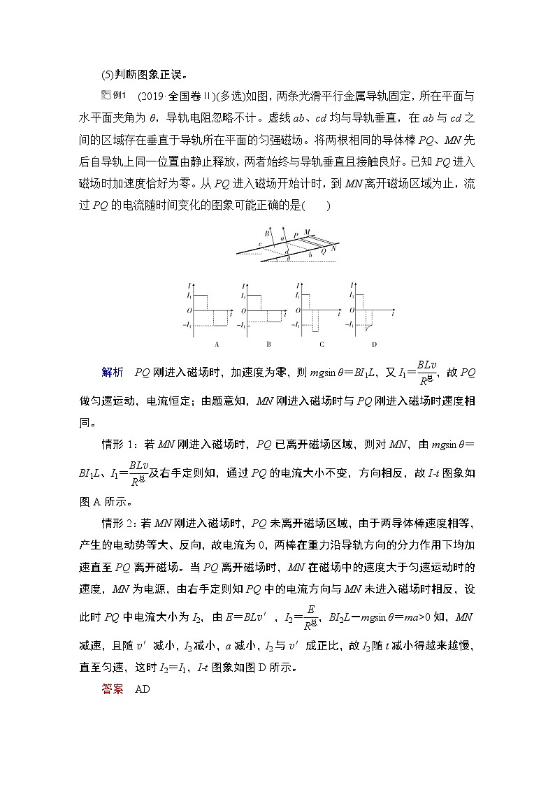2021高三统考人教物理一轮（经典版）学案：第10章热点专题系列（六）——电磁感应中的图象问题02